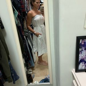 Cute strapless handkerchief dress